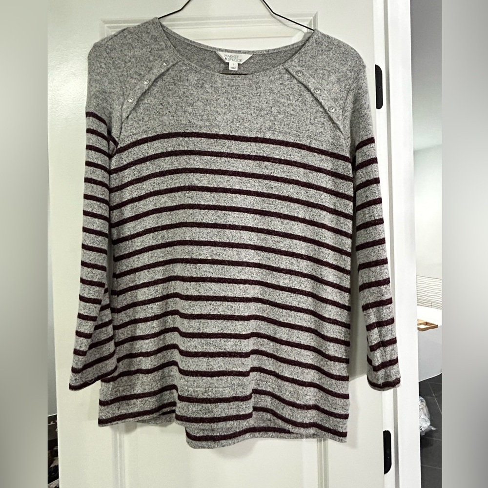 Women’s striped sweater blouse